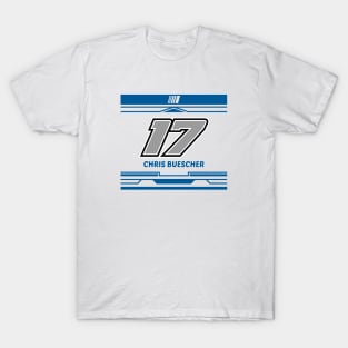 Chris Buescher blue #17 2024 NASCAR art design T-Shirt